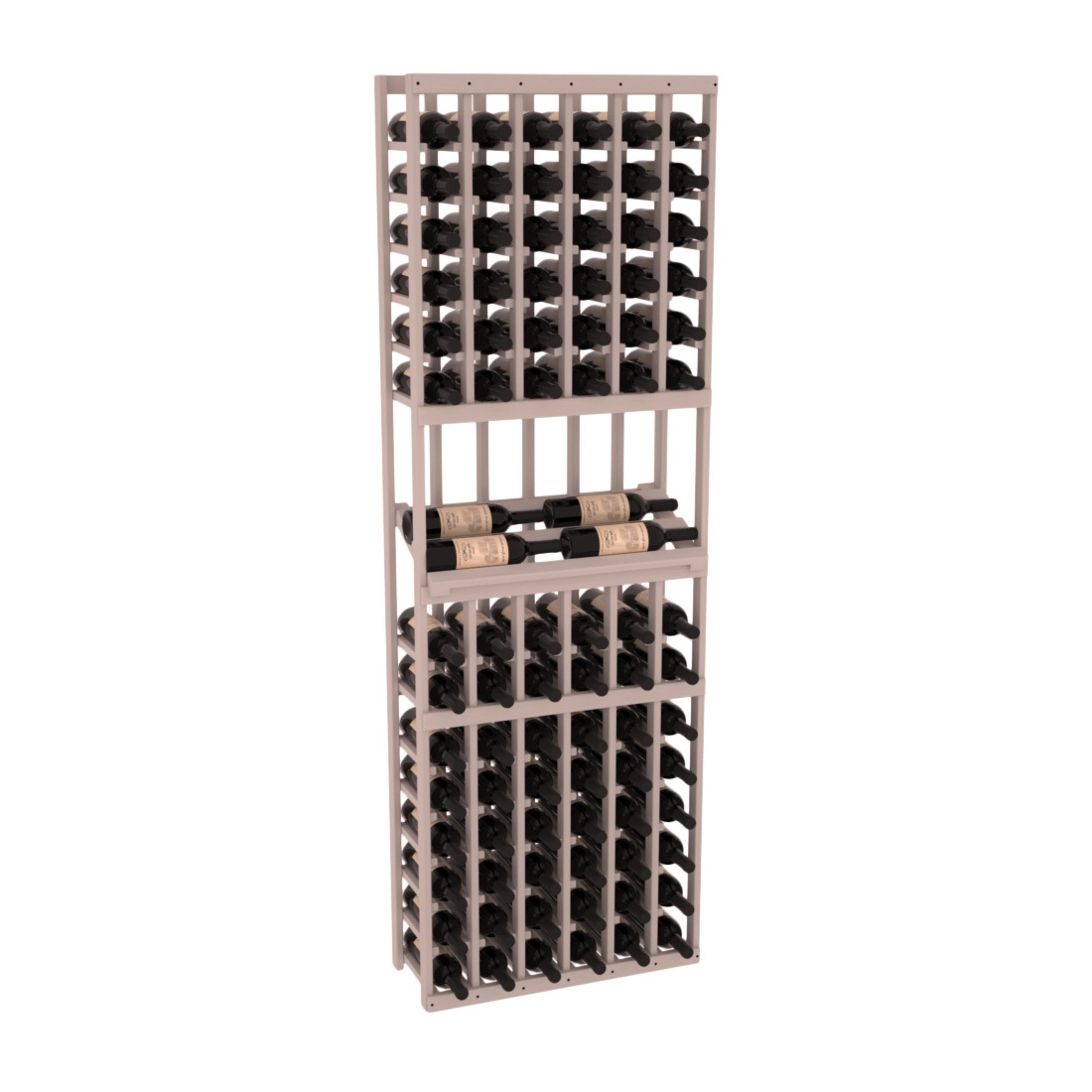 InstaCellar 6 Column Side Display Row Rack – Grand Mahogany / Greywash stained