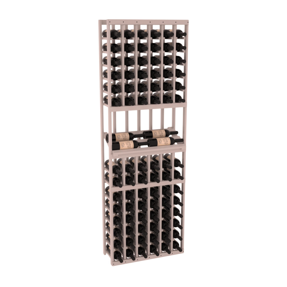 InstaCellar 6 Column Side Display Row Rack – Grand Mahogany / Greywash stained