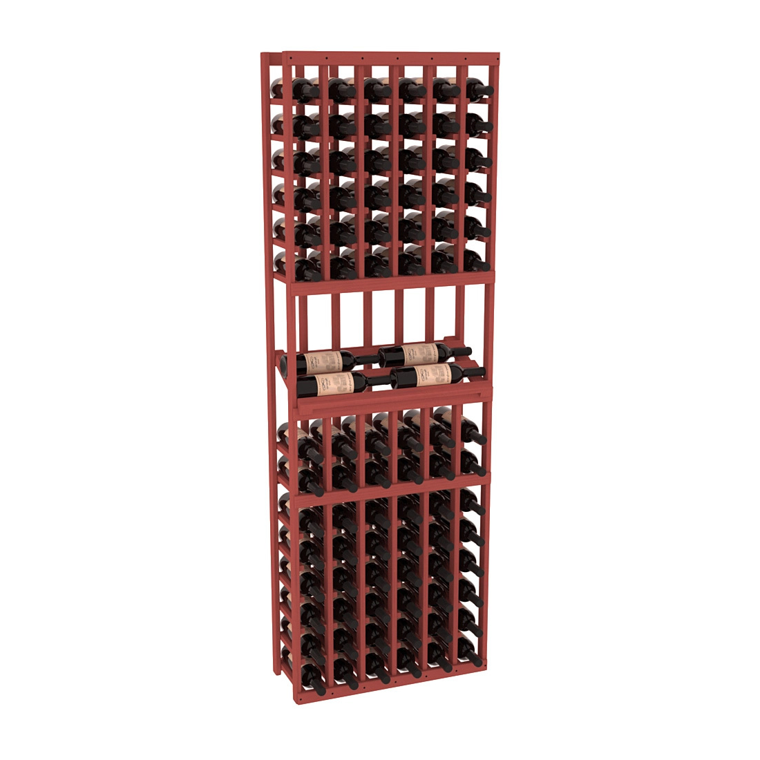InstaCellar 6 Column Side Display Row Rack – Ponderosa Pine / Cherry stained
