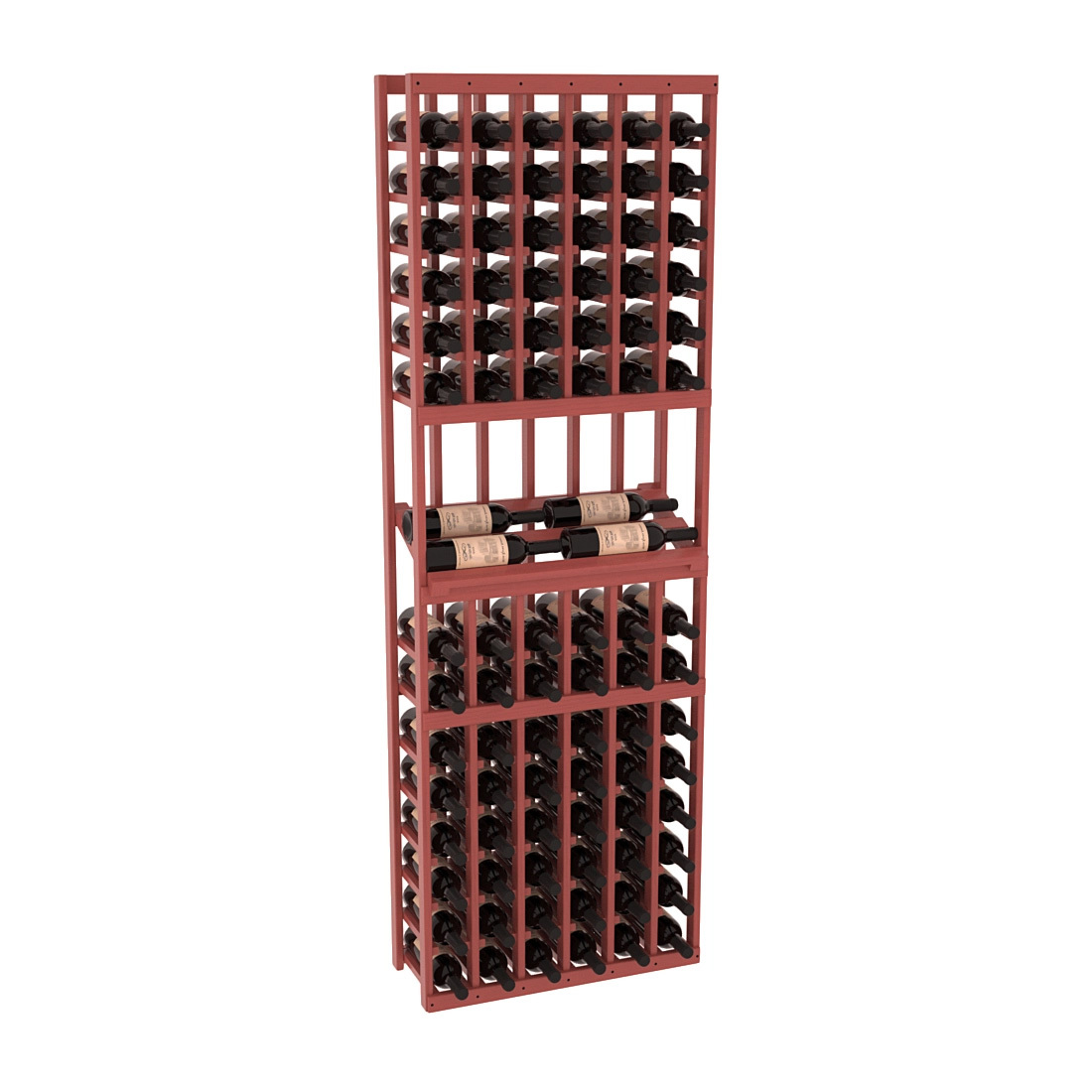 InstaCellar 6 Column Side Display Row Rack – Ponderosa Pine / Cherry stained
