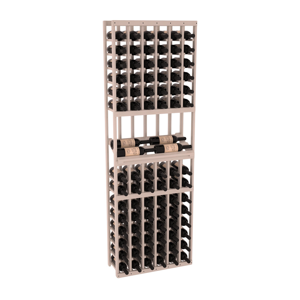 InstaCellar 6 Column Side Display Row Rack – Ponderosa Pine / Greywash stained