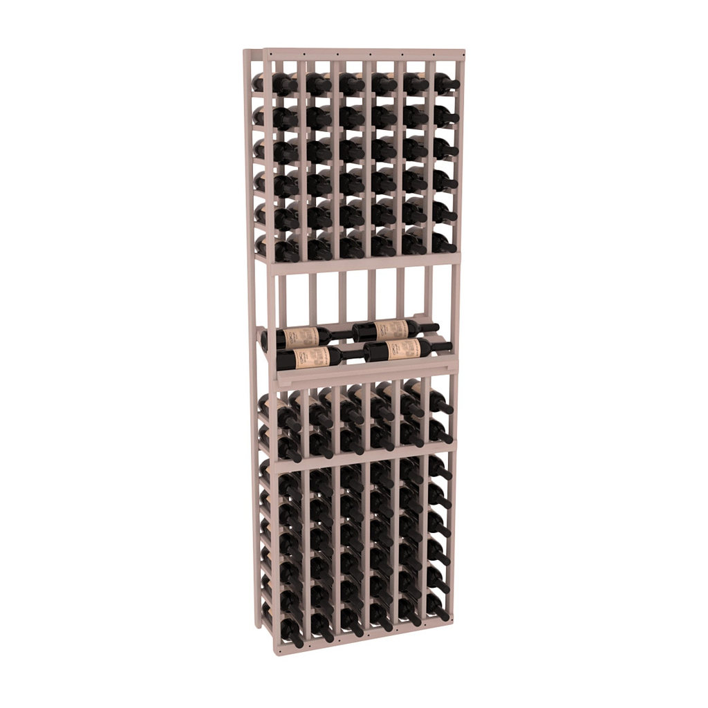 InstaCellar 6 Column Side Display Row Rack – Premium Redwood / Greywash stained
