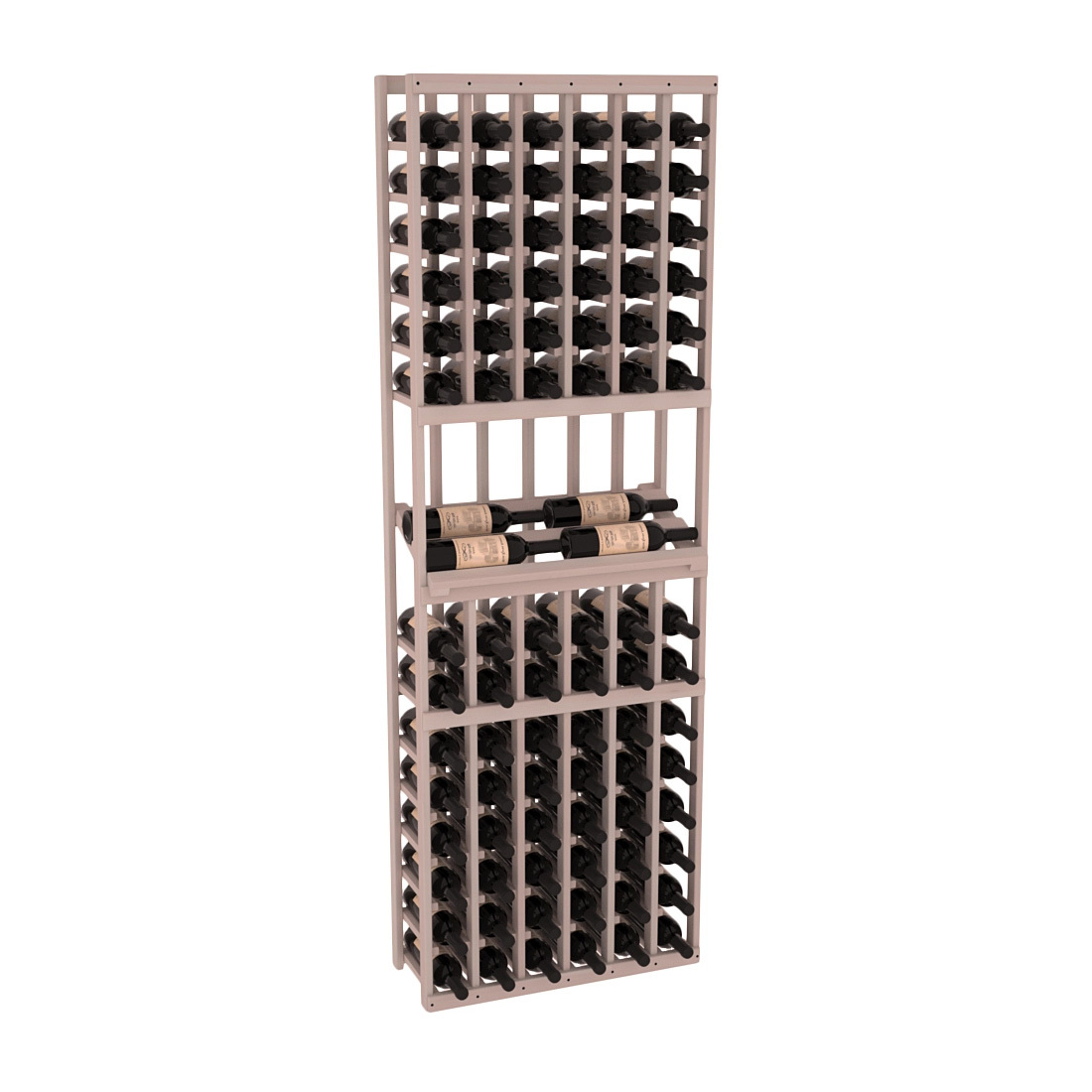 InstaCellar 6 Column Side Display Row Rack – Premium Redwood / Greywash stained