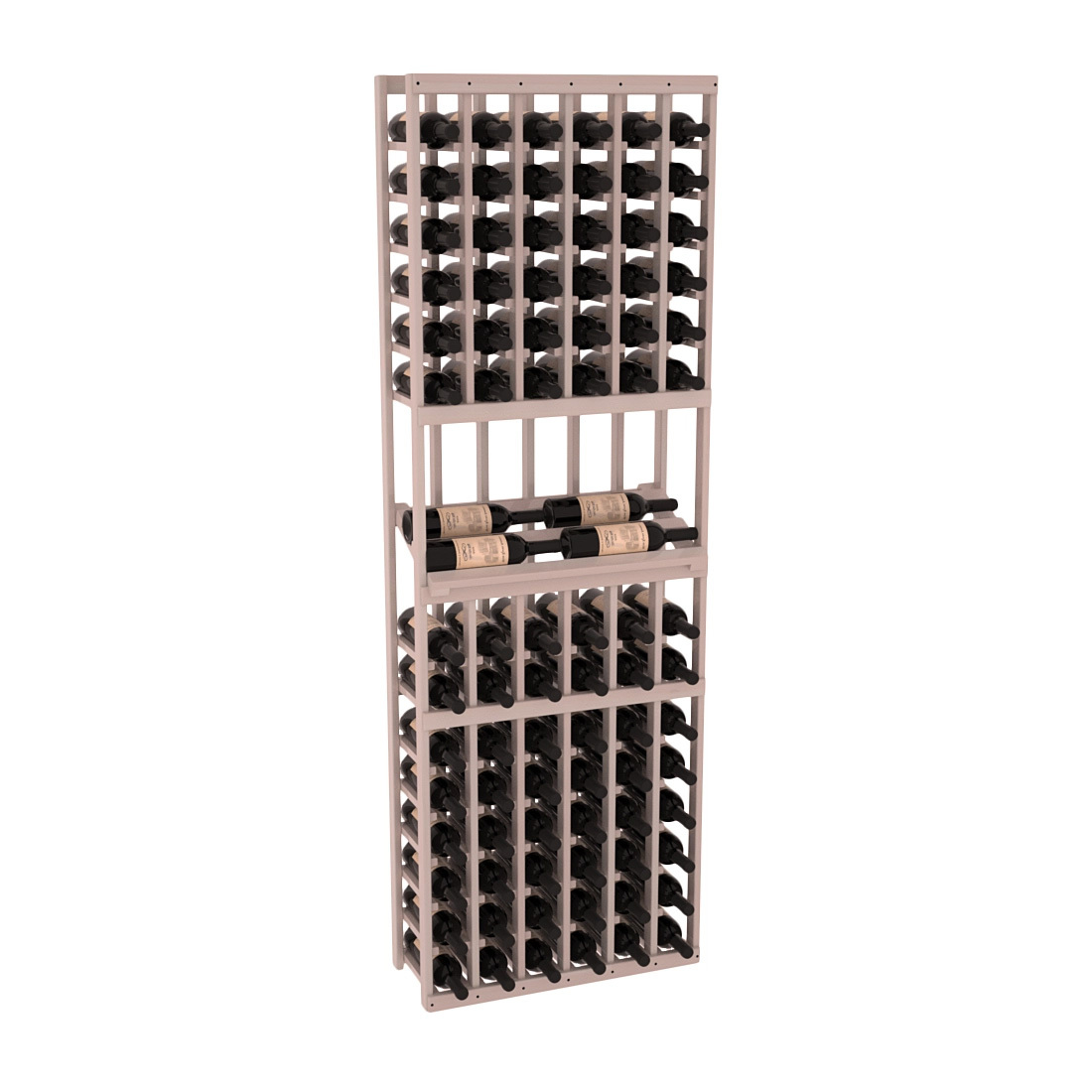 InstaCellar 6 Column Side Display Row Rack – Premium Redwood / Greywash stained
