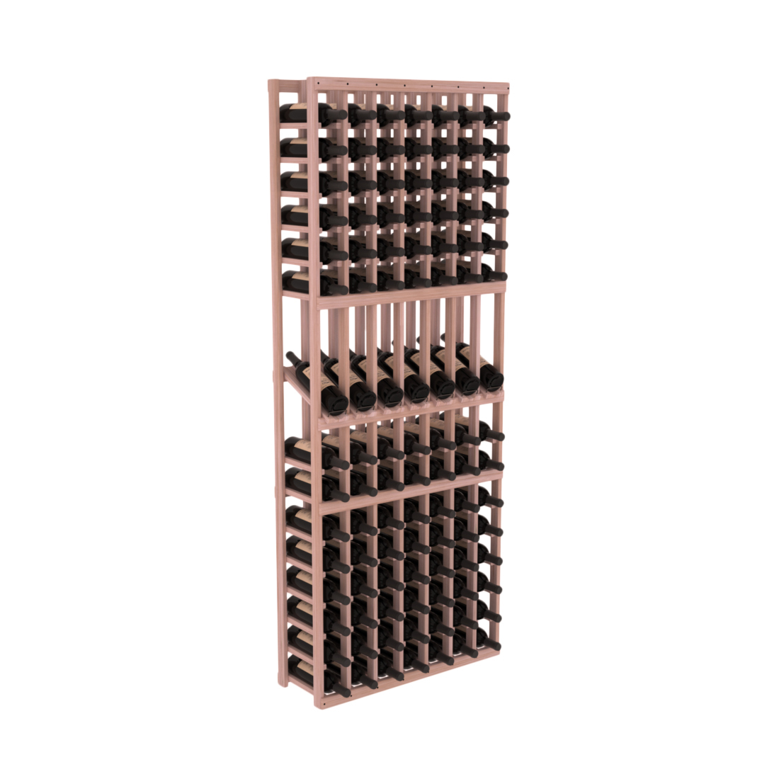 InstaCellar 7 Column Display Row Rack – Grand Mahogany / Unstained
