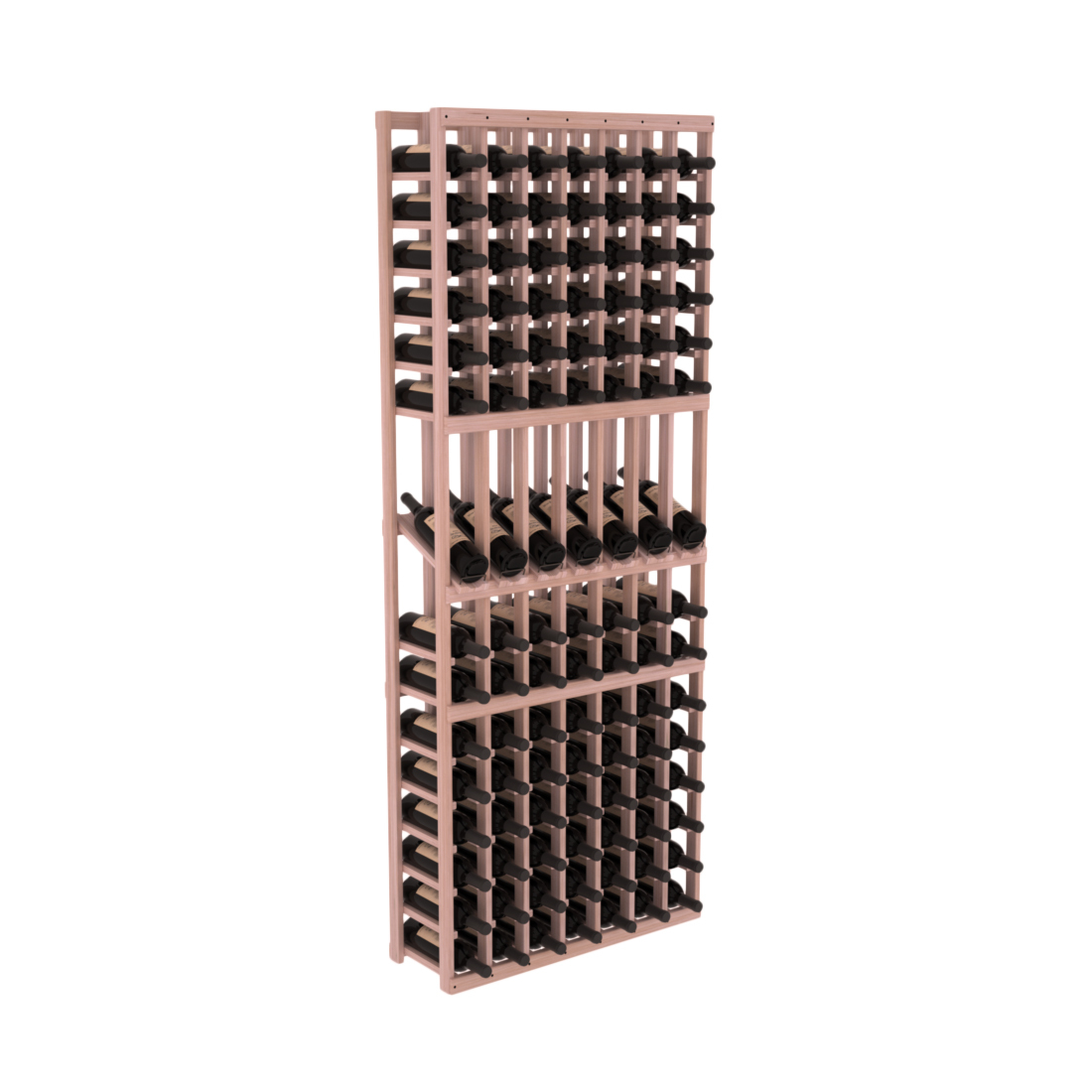 InstaCellar 7 Column Display Row Rack – Grand Mahogany / Unstained