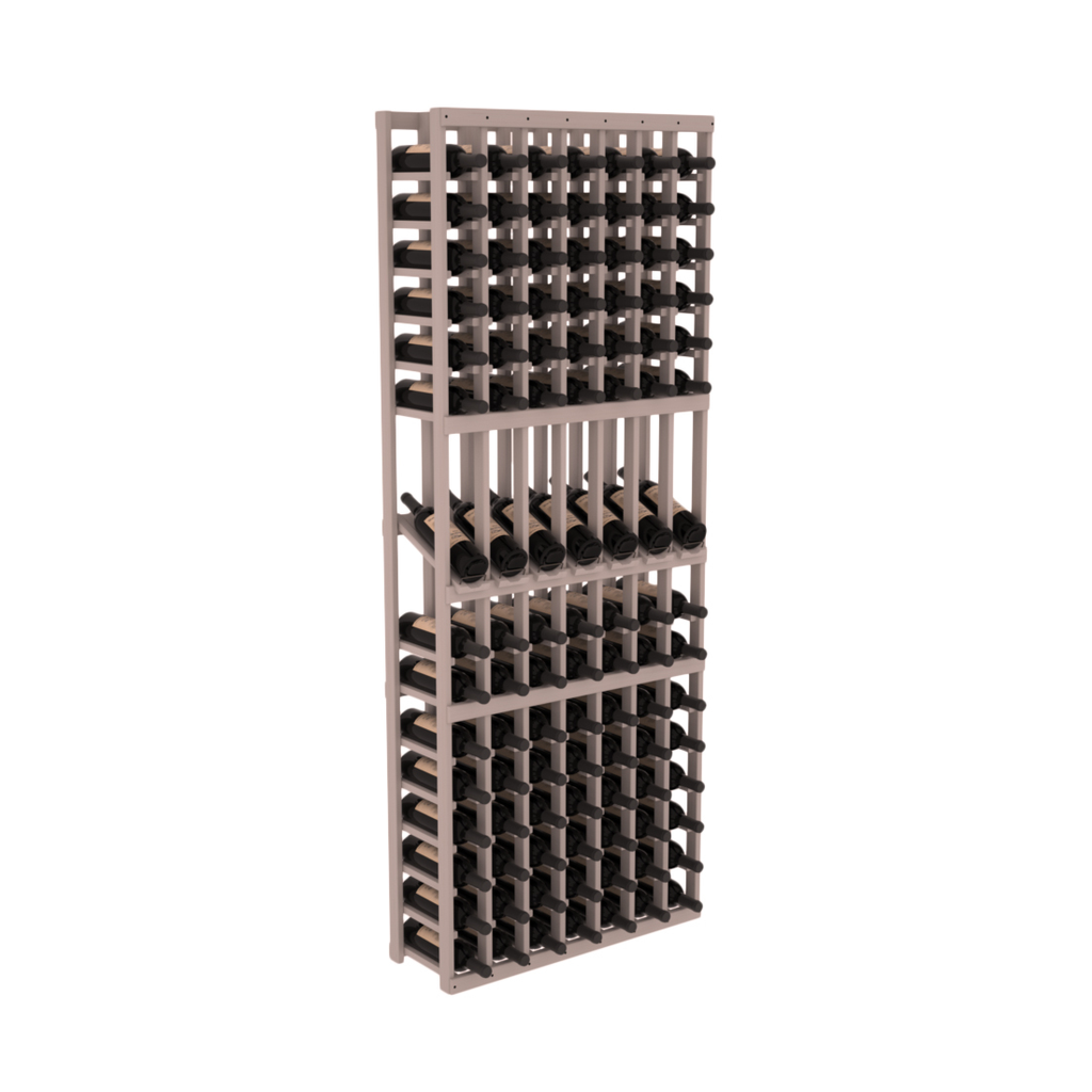 InstaCellar 7 Column Display Row Rack – Grand Mahogany / Greywash stained