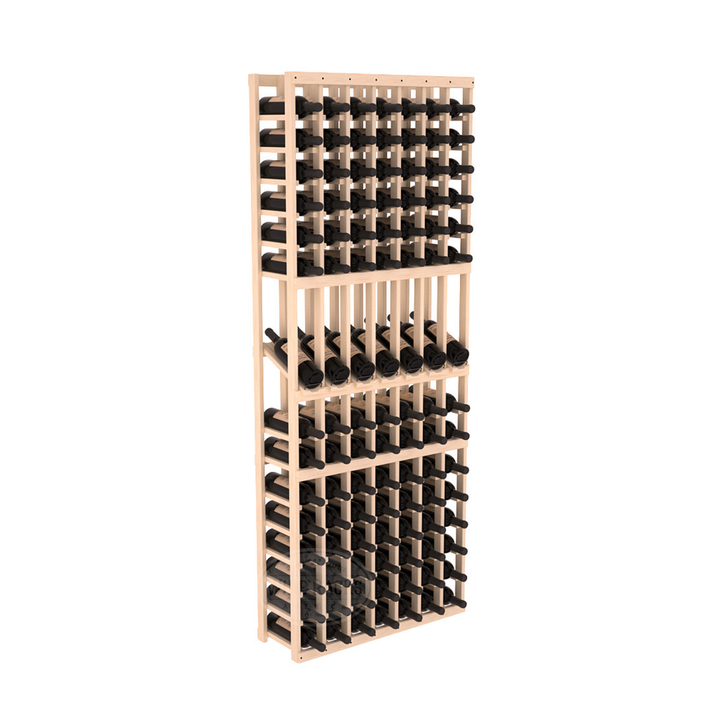 InstaCellar 7 Column Display Row Rack – Ponderosa Pine / Unstained