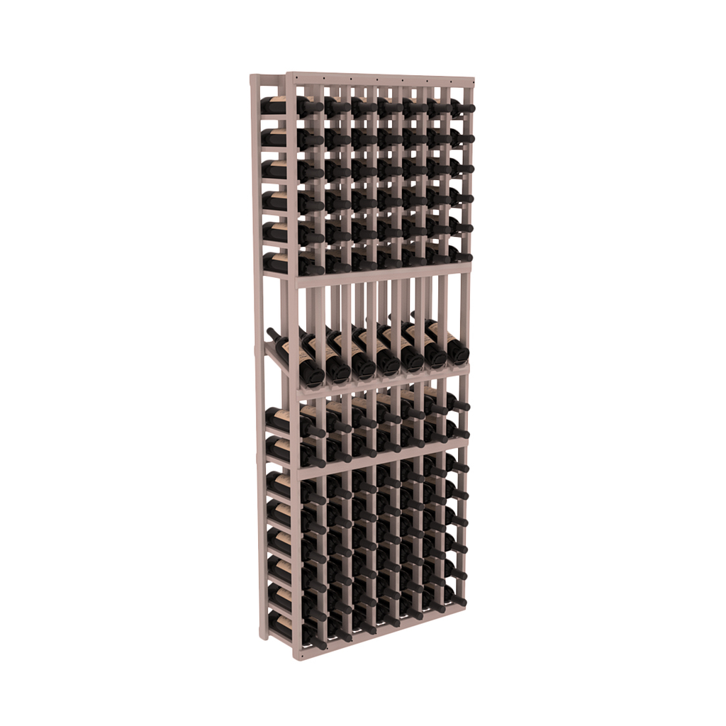 InstaCellar 7 Column Display Row Rack – Premium Redwood / Greywash stained