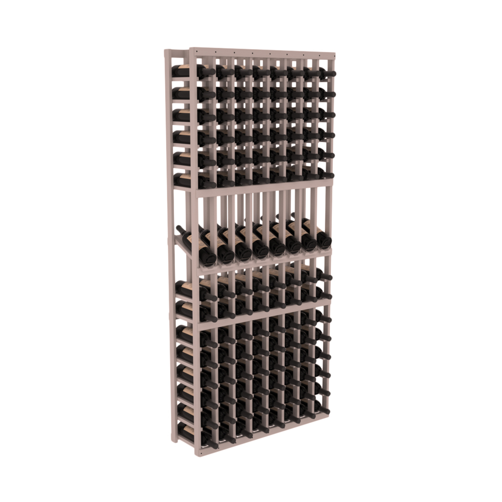 InstaCellar 8 Column Display Row Rack – Grand Mahogany / Greywash stained