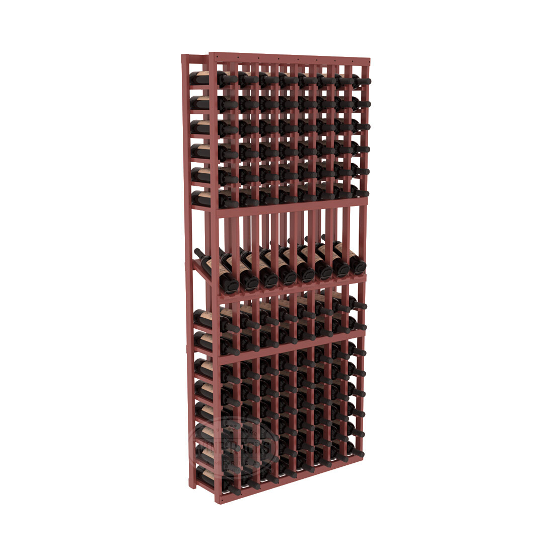 InstaCellar 8 Column Display Row Rack – Ponderosa Pine / Cherry stained