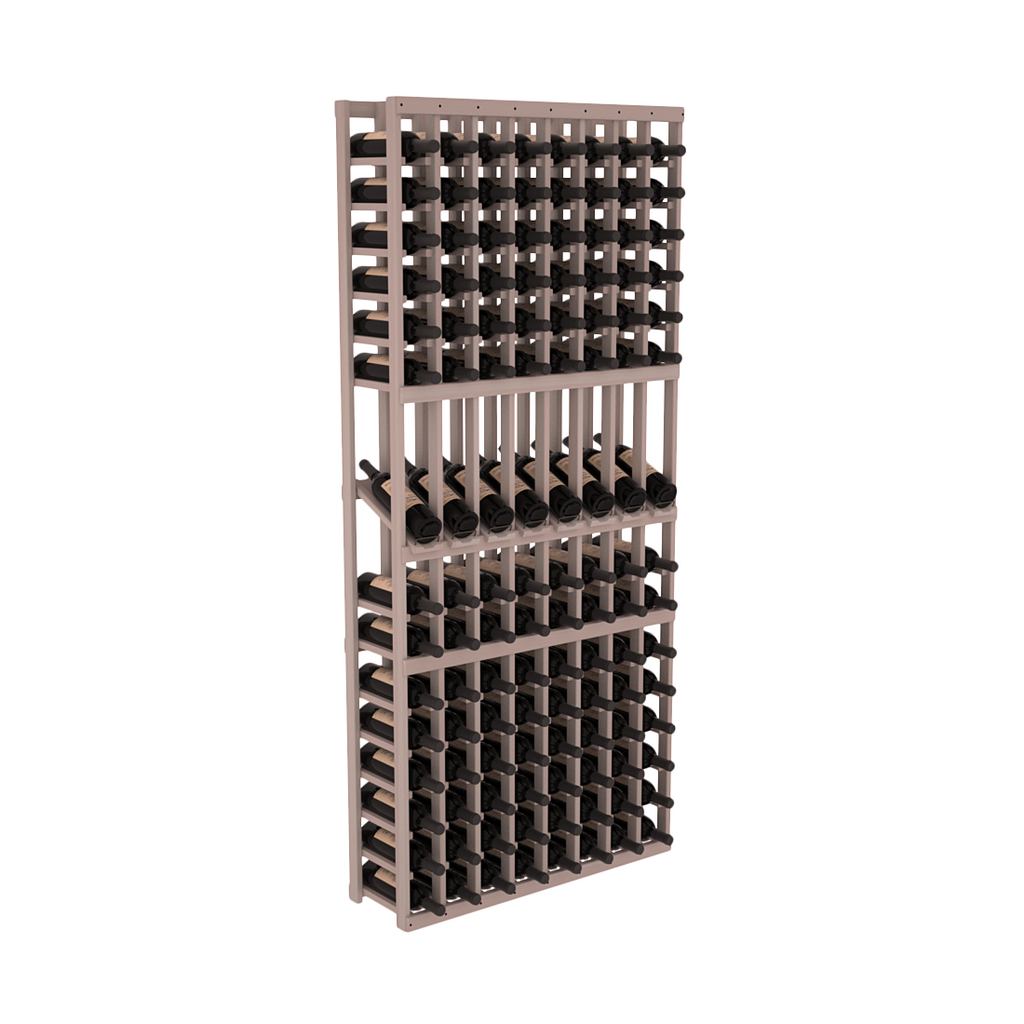 InstaCellar 8 Column Display Row Rack – Premium Redwood / Greywash stained