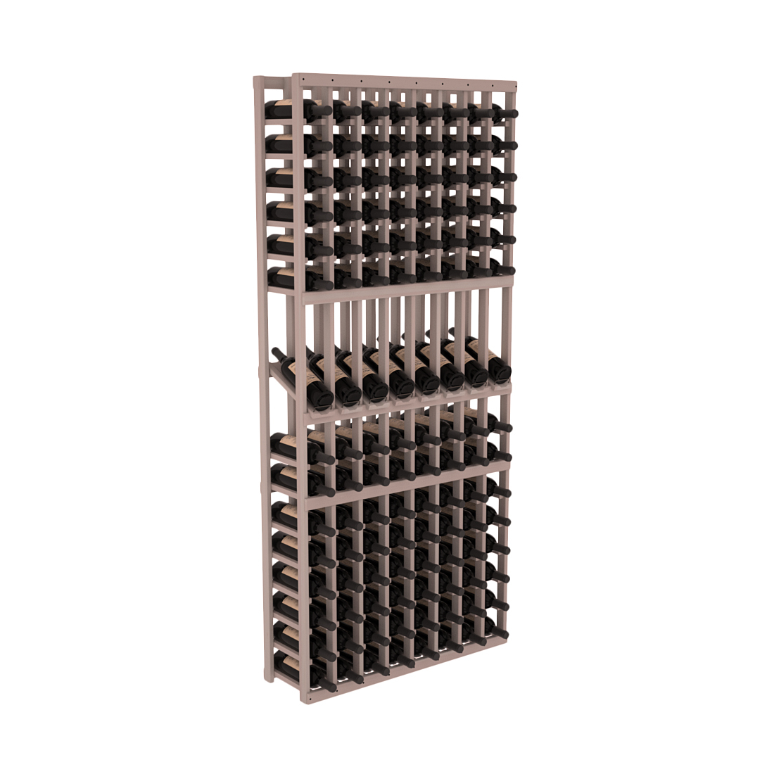 InstaCellar 8 Column Display Row Rack – Premium Redwood / Greywash stained