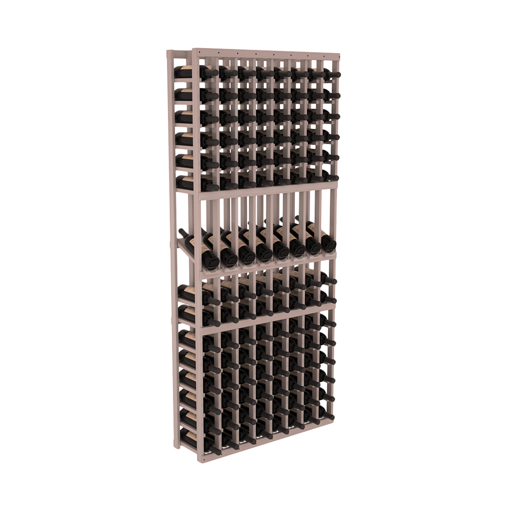 InstaCellar 8 Column Display Row Rack – Premium Redwood / Greywash stained