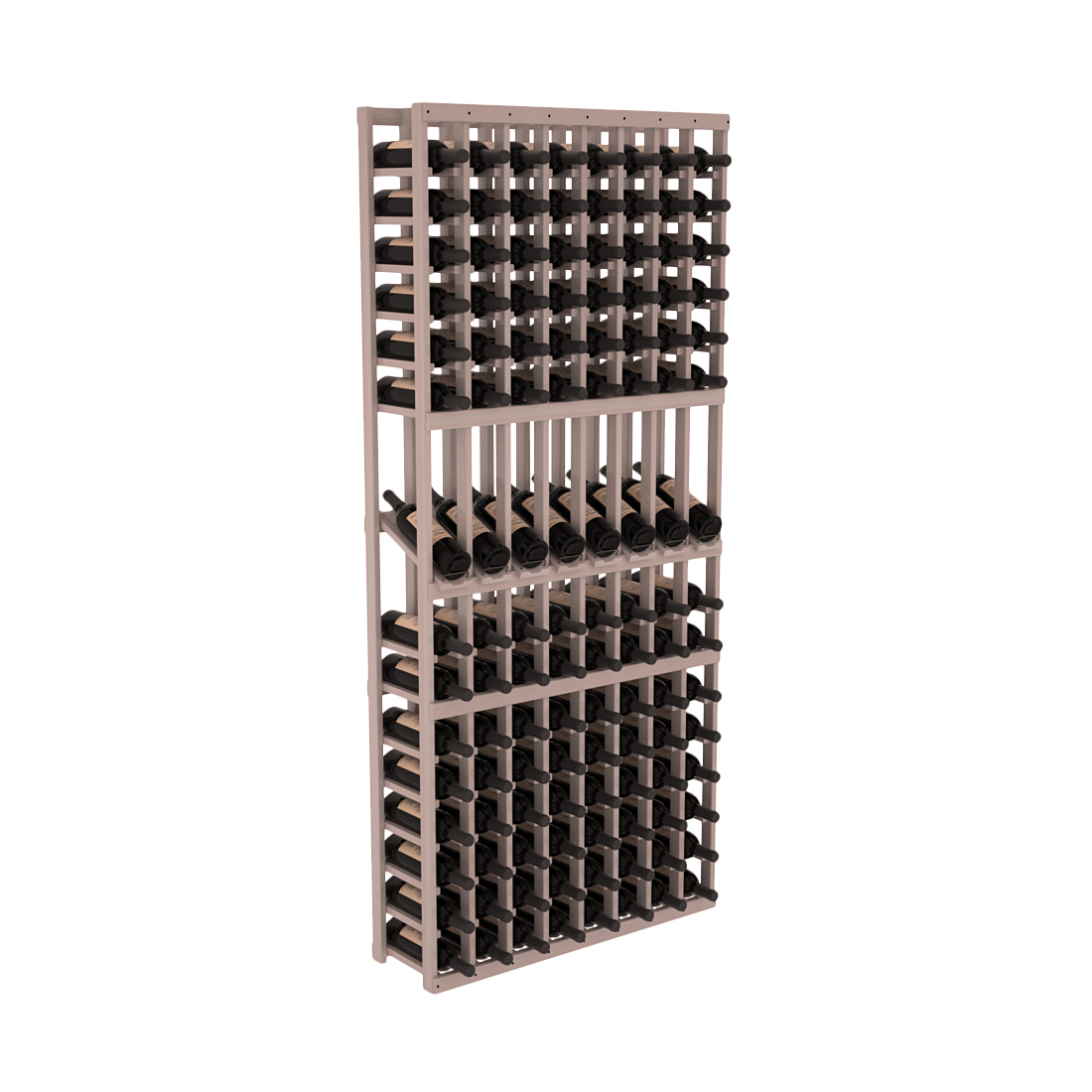 InstaCellar 8 Column Display Row Rack – Premium Redwood / Greywash stained