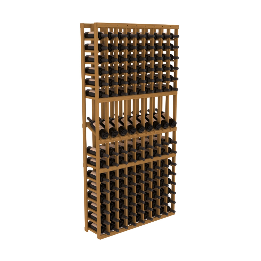 InstaCellar 9 Column Display Row Rack – Grand Mahogany / Oak stained