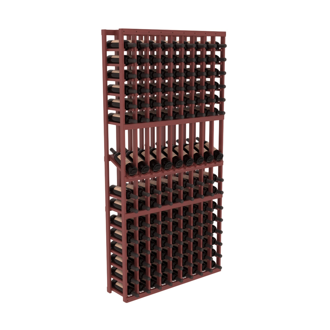 InstaCellar 9 Column Display Row Rack – Grand Mahogany / Cherry stained
