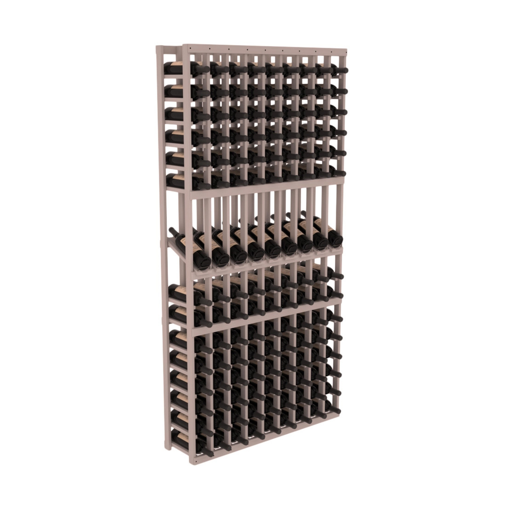InstaCellar 9 Column Display Row Rack – Grand Mahogany / Greywash stained