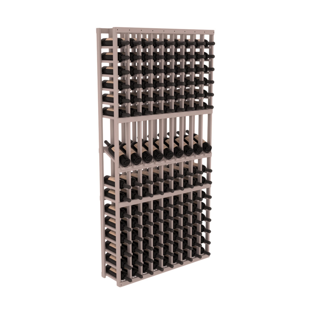 InstaCellar 9 Column Display Row Rack – Grand Mahogany / Greywash stained