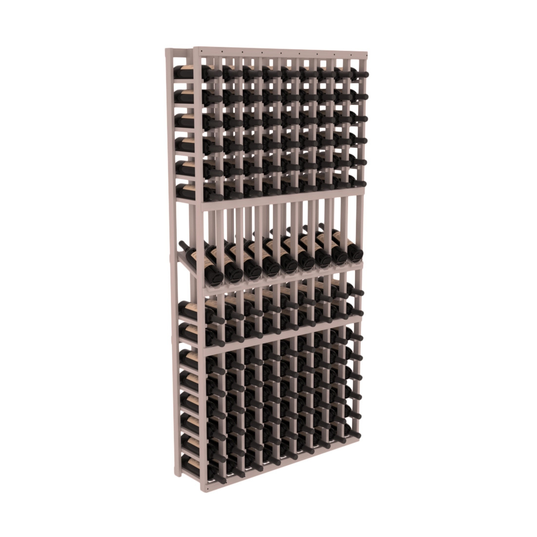InstaCellar 9 Column Display Row Rack – Grand Mahogany / Greywash stained