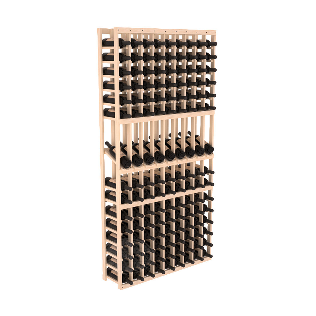 InstaCellar 9 Column Display Row Rack – Ponderosa Pine / Unstained