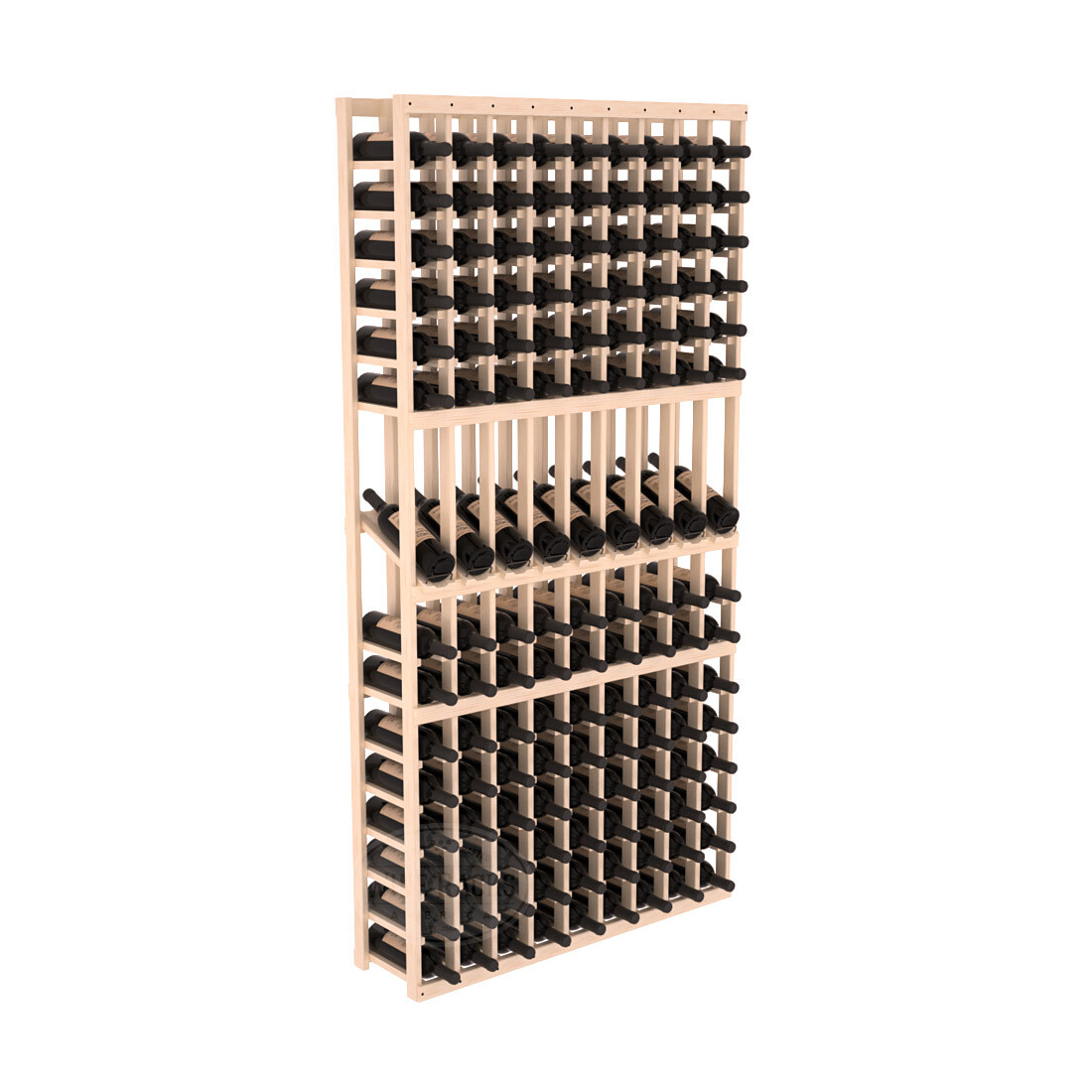 InstaCellar 9 Column Display Row Rack – Ponderosa Pine / Unstained