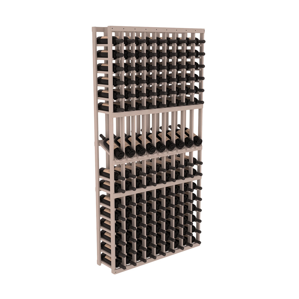 InstaCellar 9 Column Display Row Rack – Ponderosa Pine / Greywash stained
