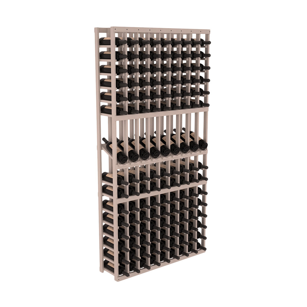 InstaCellar 9 Column Display Row Rack – Ponderosa Pine / Greywash stained