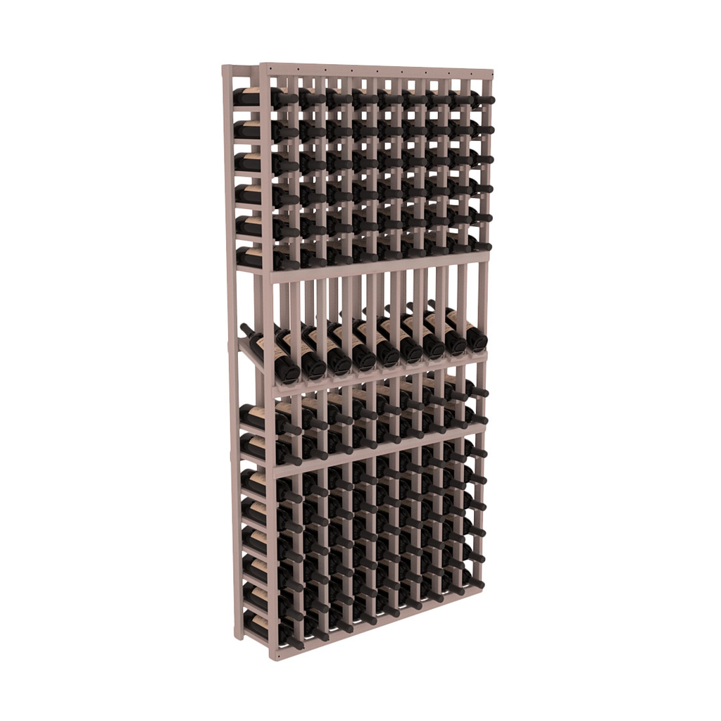 InstaCellar 9 Column Display Row Rack – Premium Redwood / Greywash stained
