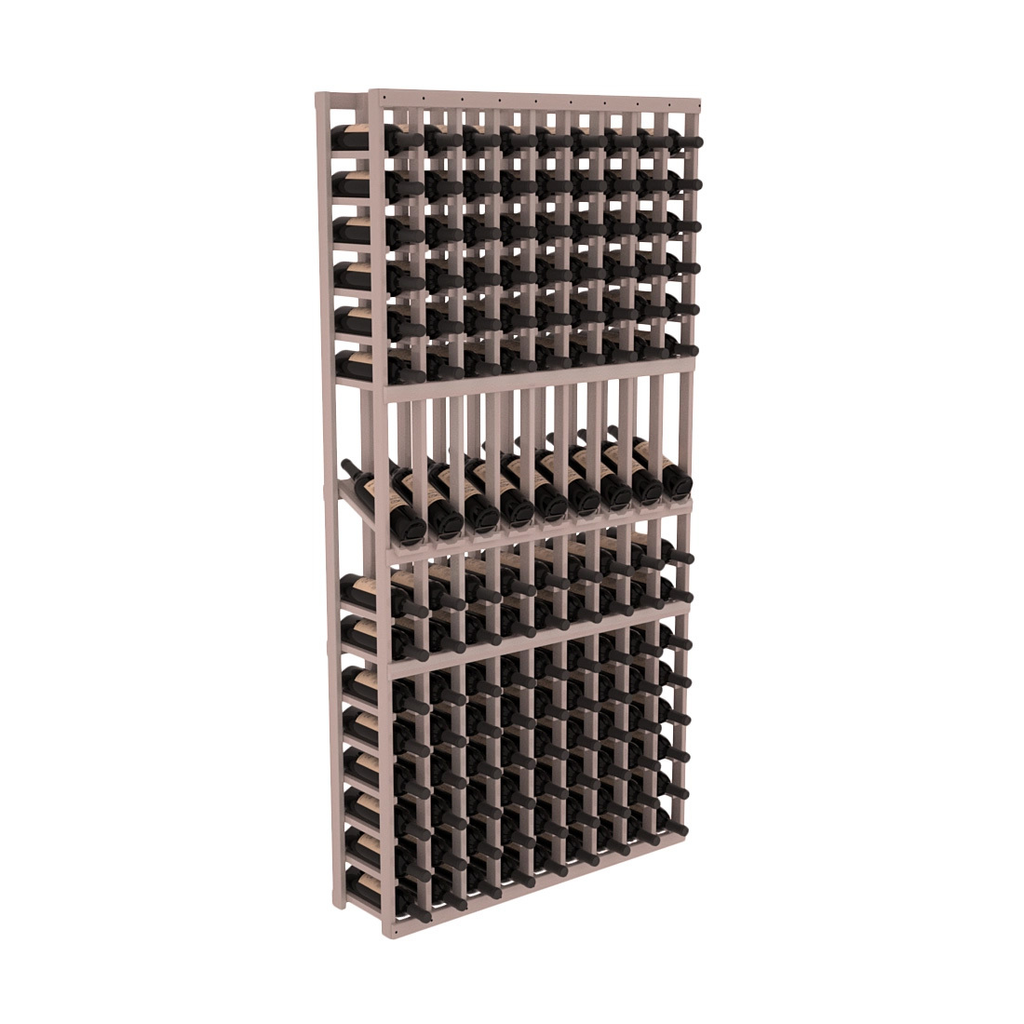 InstaCellar 9 Column Display Row Rack – Premium Redwood / Greywash stained