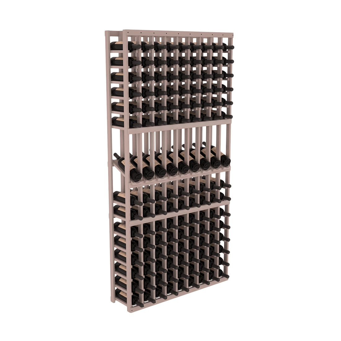 InstaCellar 9 Column Display Row Rack – Premium Redwood / Greywash stained