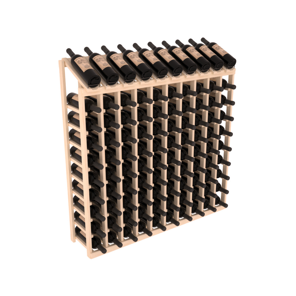 InstaCellar 10 Column, 10R Display Top Rack – Pine / Unstained