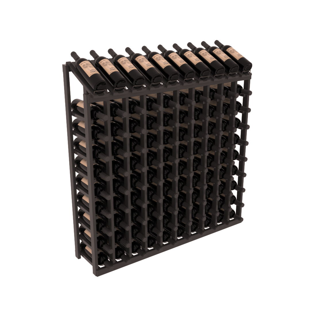 InstaCellar 10 Column, 10R Display Top Rack – Alder / Unstained