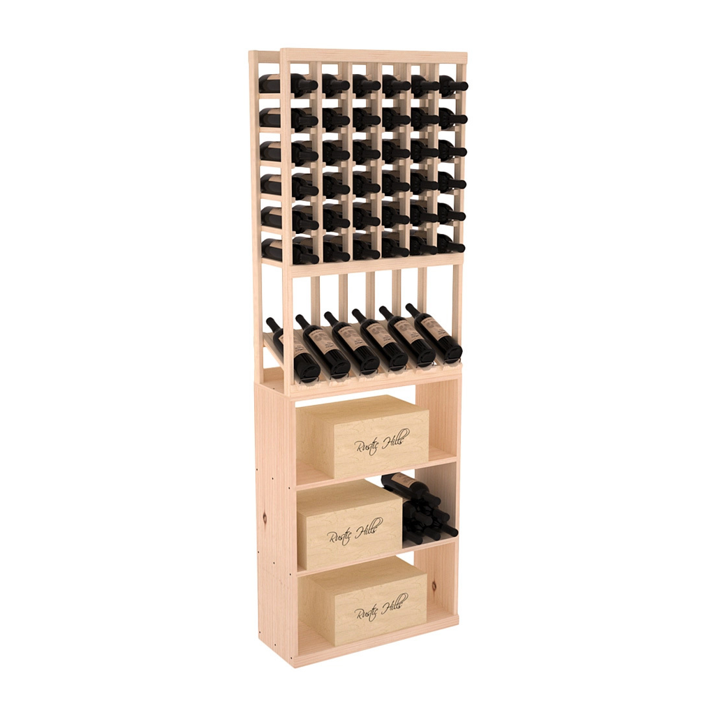 InstaCellar 6 Column High Reveal / Case Bin Combo – Ponderosa Pine / Unstained
