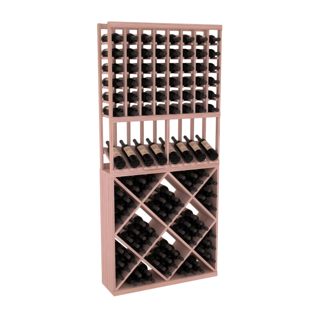 InstaCellar 8 Column High Reveal / 82 Cube Combo – Grand Mahogany / Unstained