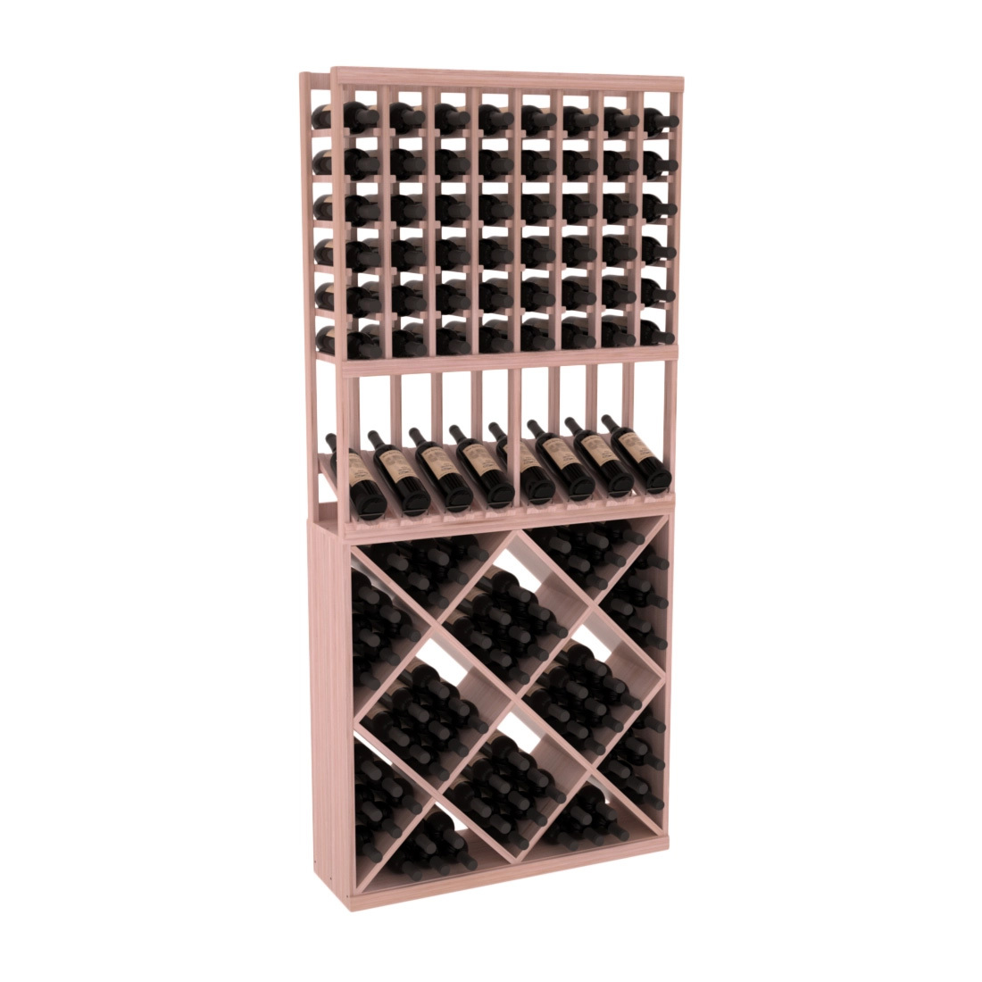 InstaCellar 8 Column High Reveal / 82 Cube Combo – Grand Mahogany / Unstained