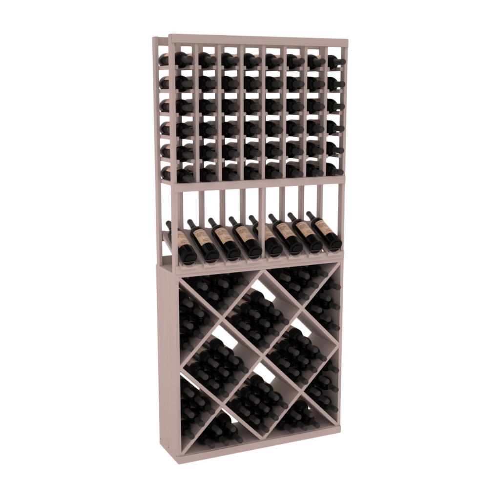 InstaCellar 8 Column High Reveal / 82 Cube Combo – Grand Mahogany / Greywash stained