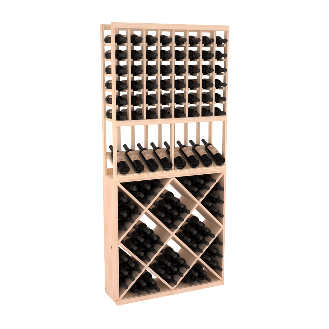 InstaCellar 8 Column High Reveal / 82 Cube Combo – Ponderosa Pine / Unstained