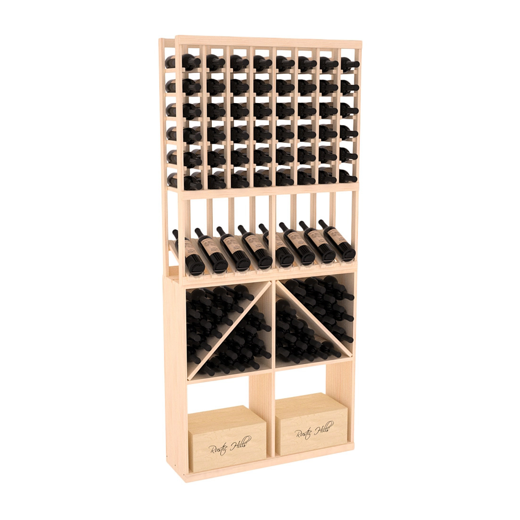 InstaCellar 8 Column High Reveal / 96 Bin /Case Combo – Ponderosa Pine / Unstained
