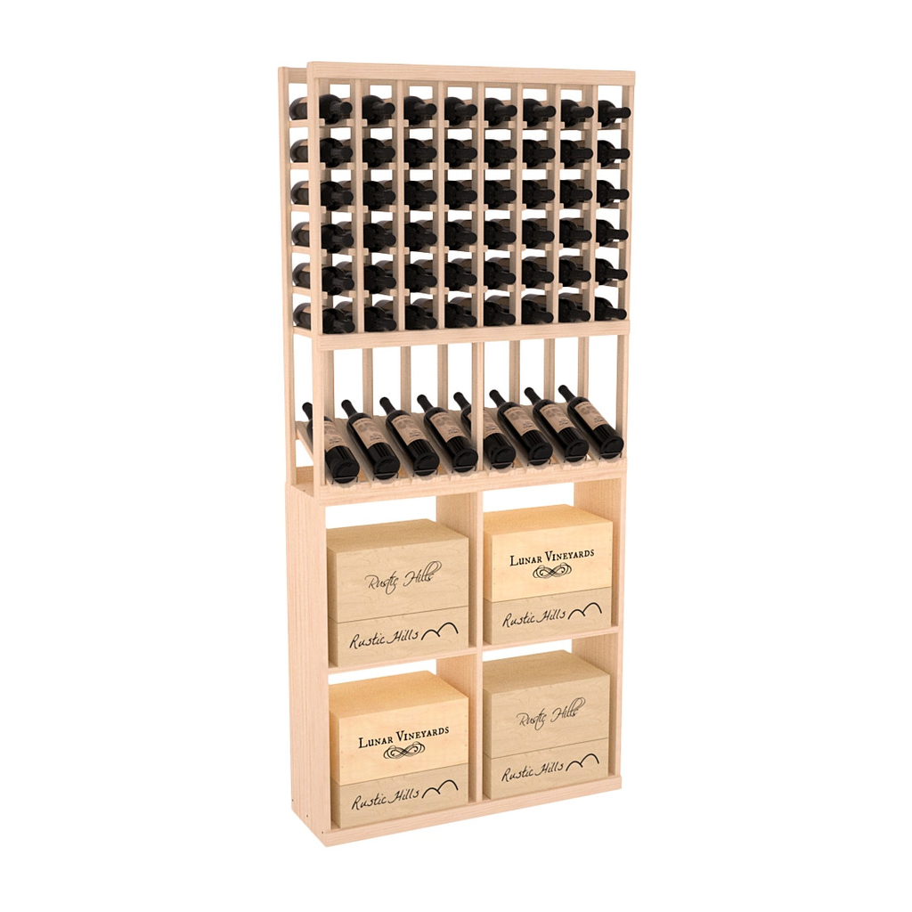 InstaCellar 8 Column High Reveal / 96 Case Combo – Ponderosa Pine / Unstained