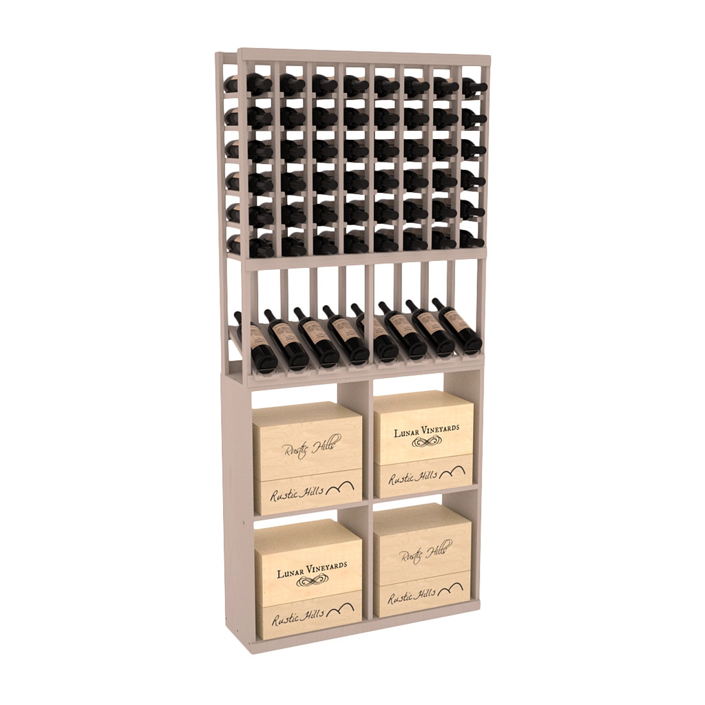 InstaCellar 8 Column High Reveal / 96 Case Combo – Knotty Alder / Oak stained