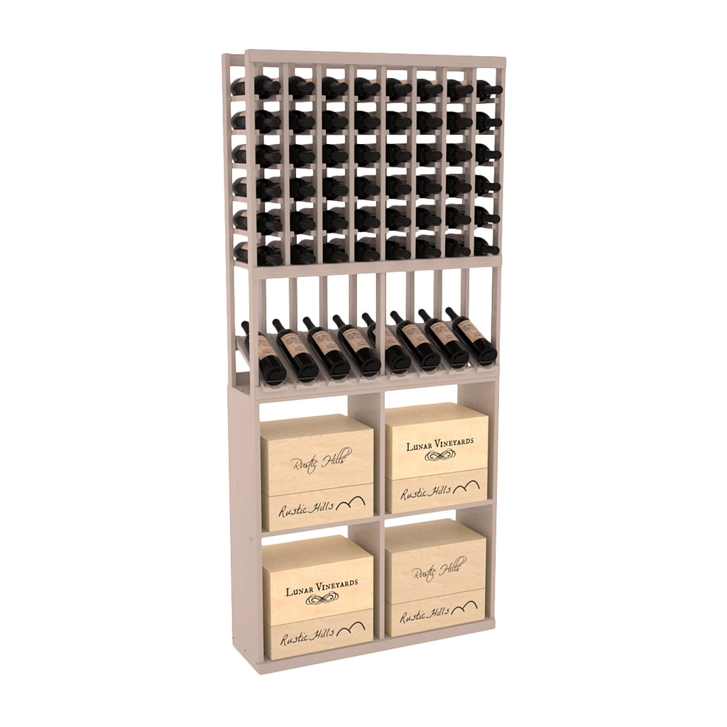 InstaCellar 8 Column High Reveal / 96 Case Combo – Knotty Alder / Oak stained