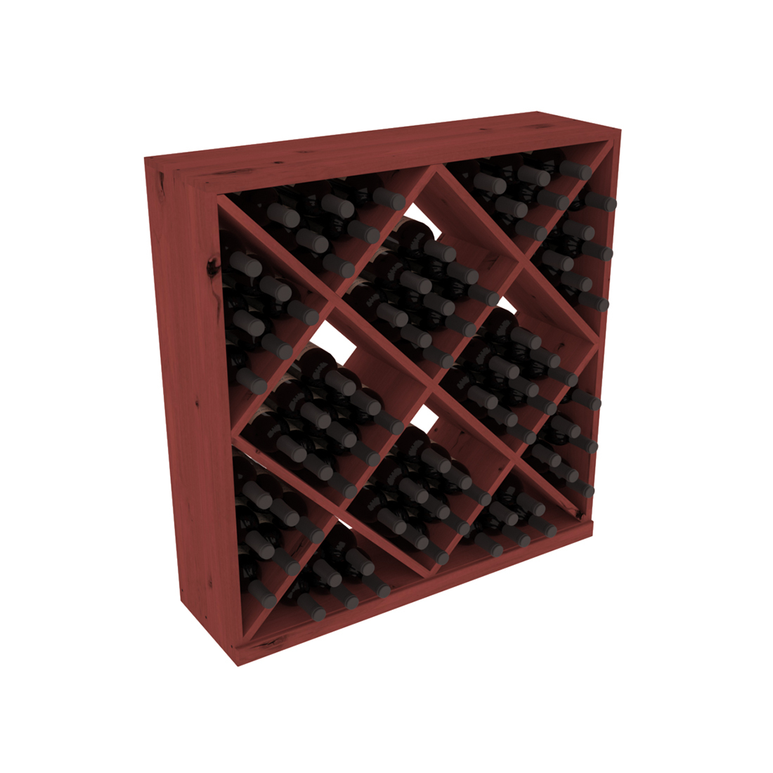 InstaCellar Diamond Cube Bin – Knotty Alder / Cherry stained