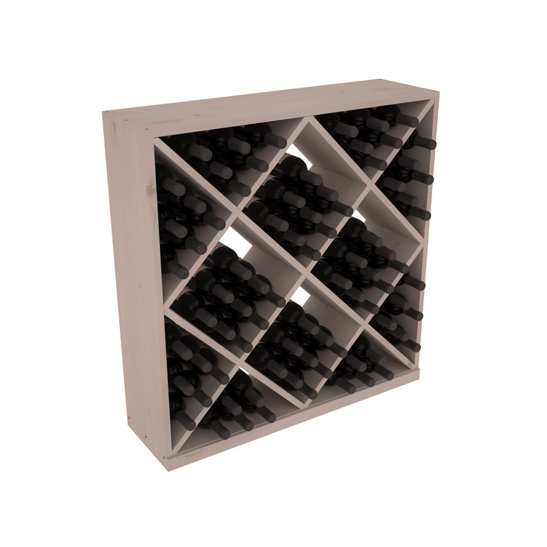 InstaCellar Diamond Cube Bin – Knotty Alder / Greywash stained