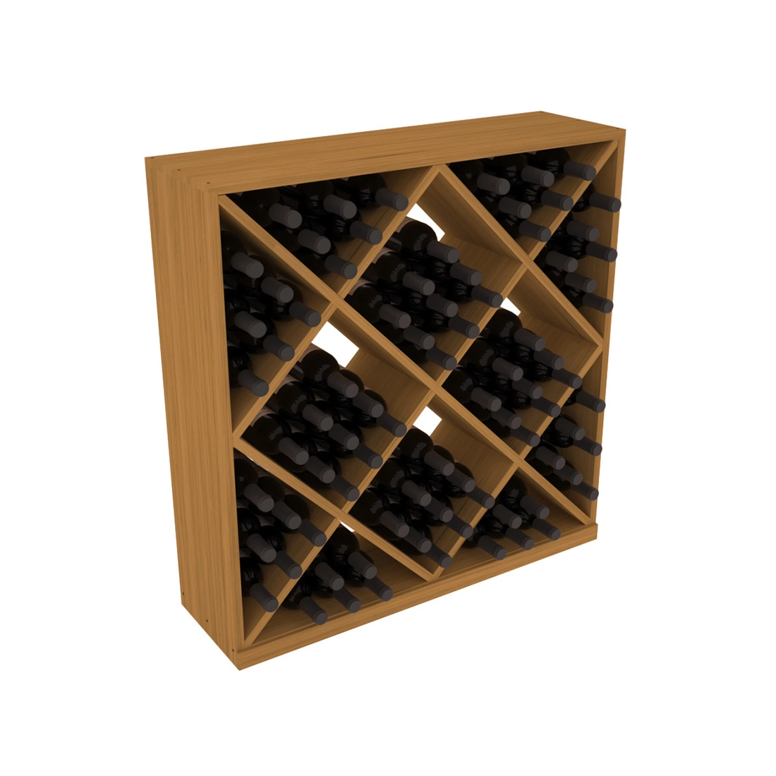 InstaCellar Diamond Cube Bin – Grand Mahogany / Oak stained