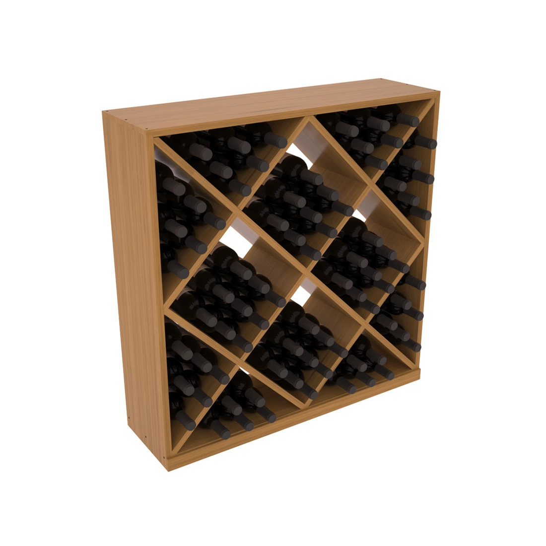 InstaCellar Diamond Cube Bin – Grand Mahogany / Oak stained
