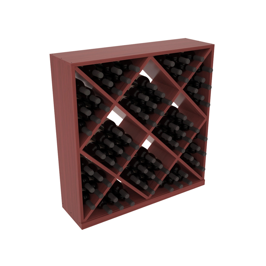 InstaCellar Diamond Cube Bin – Grand Mahogany / Cherry stained
