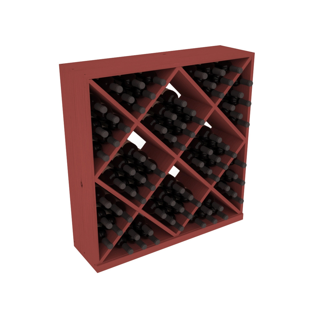 InstaCellar Diamond Cube Bin – Ponderosa Pine / Cherry stained