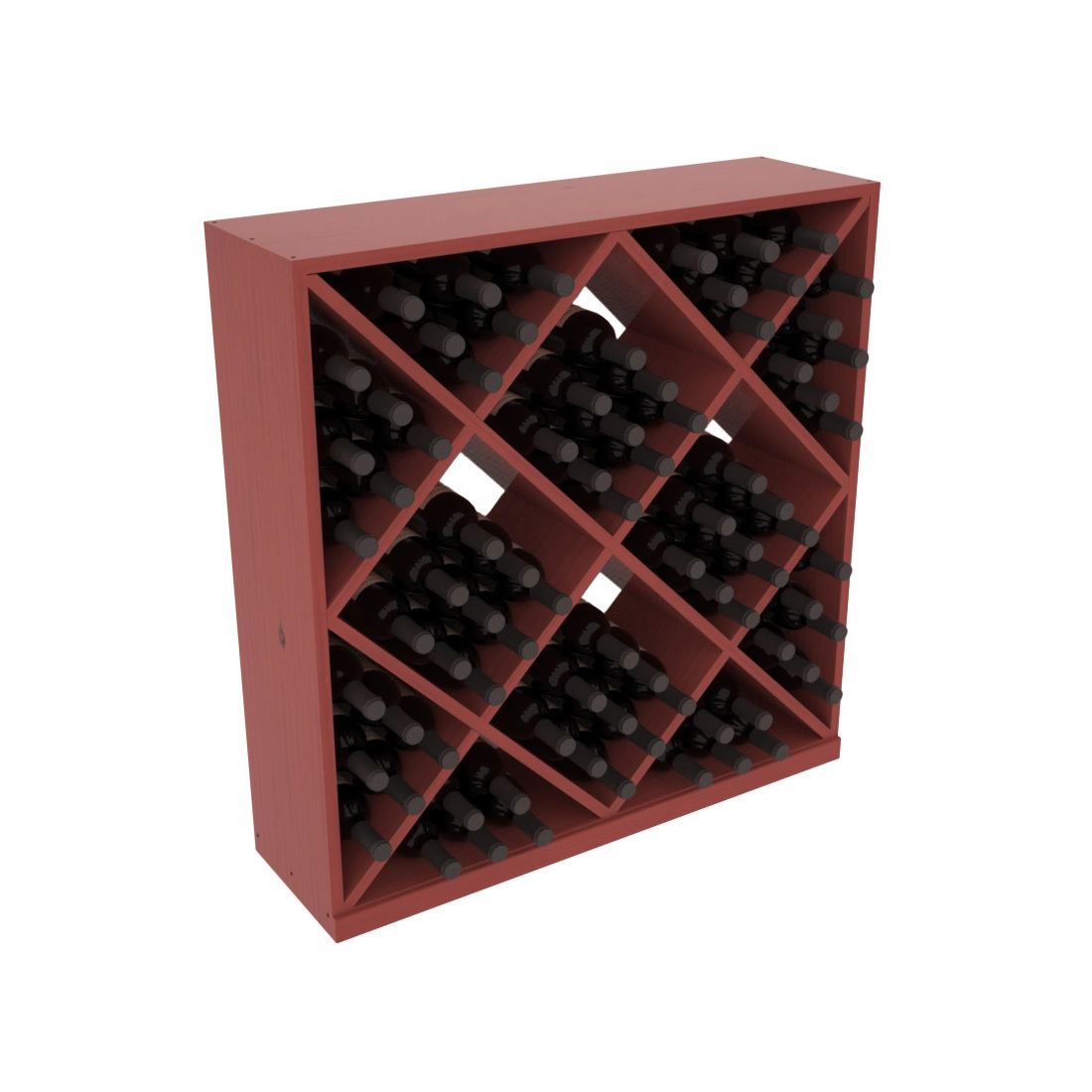 InstaCellar Diamond Cube Bin – Ponderosa Pine / Cherry stained
