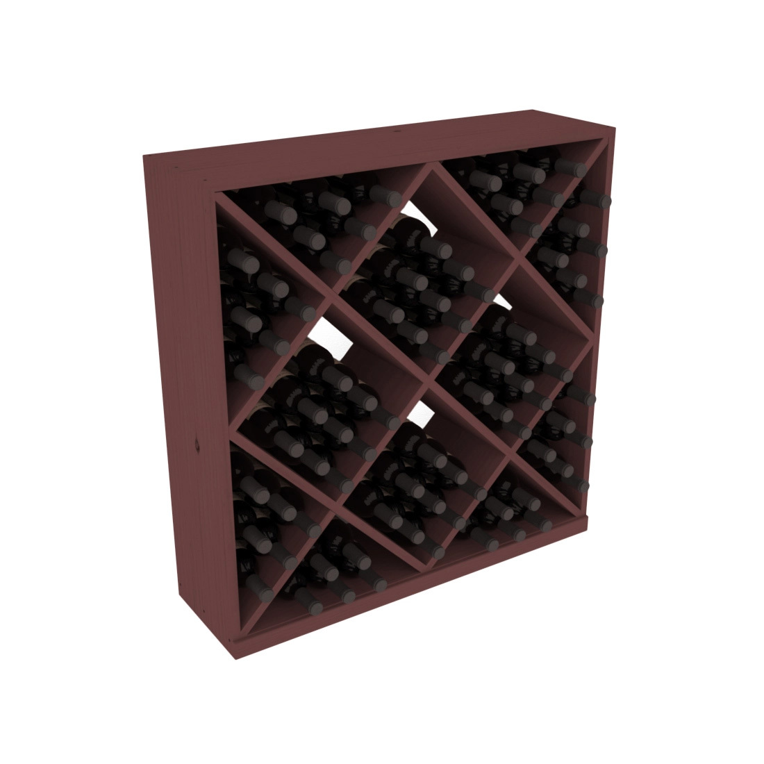 InstaCellar Diamond Cube Bin – Ponderosa Pine / Walnut stained